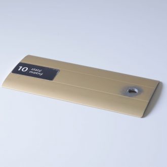 Prechodový profil samolepiaci 32x5mm, eloxovaný hliník s matným povrchom zlatý matný