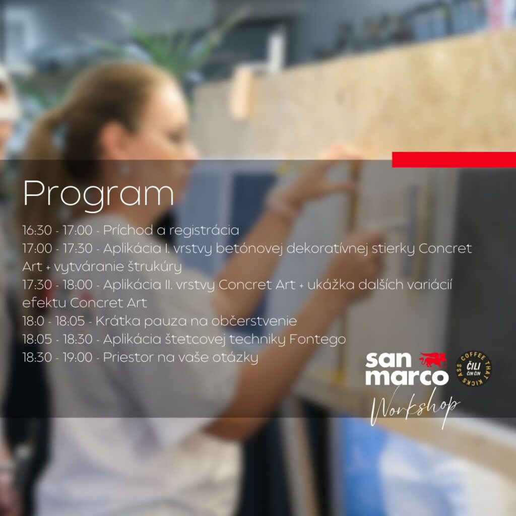 Program workshopu SAN MARCO Trencin