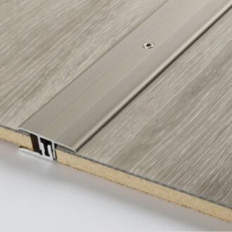 Transition profile in aluminium for vinyl and laminate flooring Stainless steel, floor coverings 7–15 mm, stainless steel, 1740058
