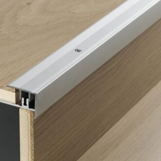 Stair edge profile in aluminium for engineered wood flooring Silver floor coverings 8-18 mm silver 1739874