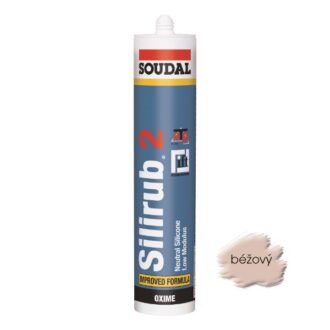 Silikón Soudal Silirub 2 beige béžový 300 ml neutrálny OXIM (EAN 5411183