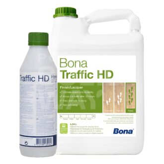 Lak Bona TRAFFIC HD polomat 4,95 L 2-zložkový vrchný PU na vodnej báze (4,5 L lak + 0,45 L tužidlo)