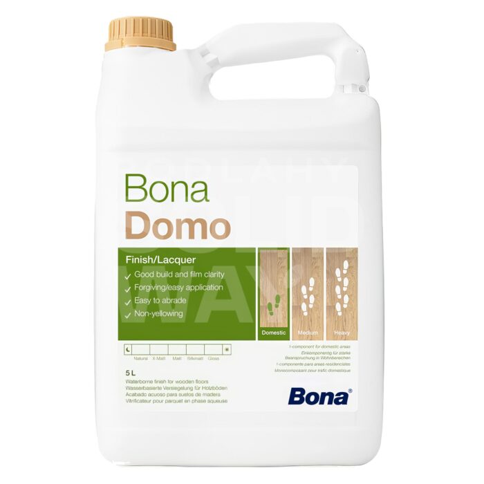 Lak Bona DOMO polomat 5 L 1-zložkový vrchný na báze akrylát/PU vodnej disperzie