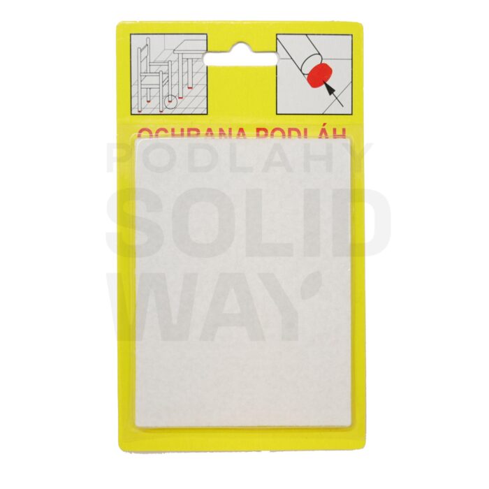 Podložky Filcové samolepiace Biele, Typ 108 - 82x100 mm, hr. 3 mm, 1 ks/bal
