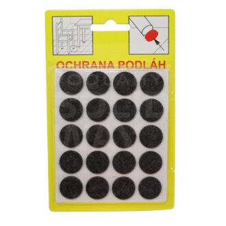 Podložky Filcové samolepiace Hnedé, Typ 102 - priemer 16 mm, hr. 3 mm, 20 ks/bal