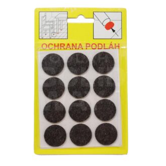 Podložky Filcové samolepiace Hnedé, Typ 104 - priemer 21 mm, hr. 3 mm, 12 ks/bal