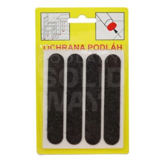 Podložky Filcové samolepiace Hnedé, Typ 107 - 16x92 mm, hr. 3 mm, 4 ks/bal