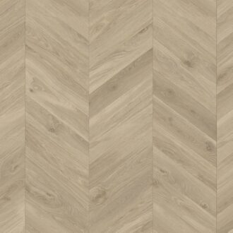 Trendtime 8 Chevron Oak Loire beige matt finish text. 1748770