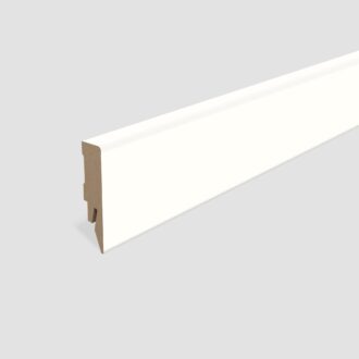 Lišta soklová Egger 58 hranatá "Cubical" L201 MDF fólia Biela pretierateľná 58x14x2400 mm