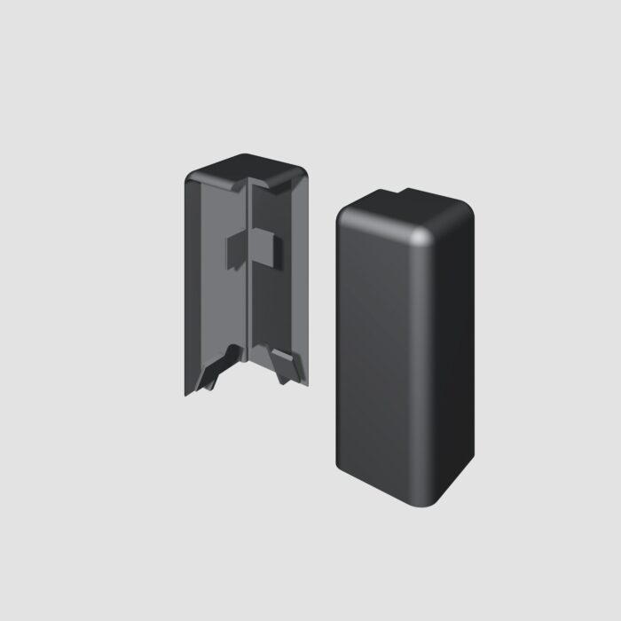 Prvky Egger 60 "cubical" Universal strieborné - Roh vonkajší 1860328