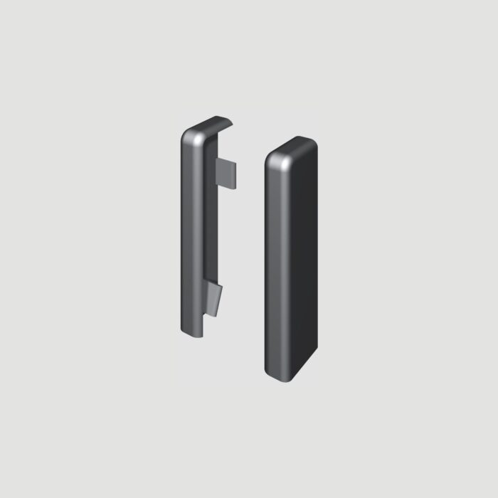Prvky Egger 60 "cubical" Universal strieborné - Ukončenie ľavé+pravé 1860348