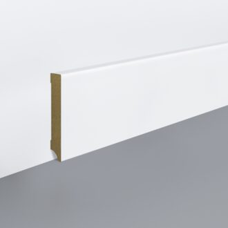 Lišta soklová Egger 100 hranatá "Cubical" L201 MDF fólia Biela pretierateľná 100x18x2400 mm