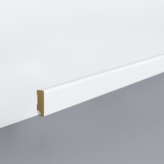 Lišta soklová Egger 40 hranatá "Cubical" L201 MDF fólia Biela pretierateľná 40x16x2400 mm