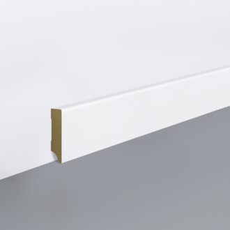 Lišta soklová Egger 58 hranatá "Budget" L201 MDF fólia Biela pretierateľná 58x16x2400 mm