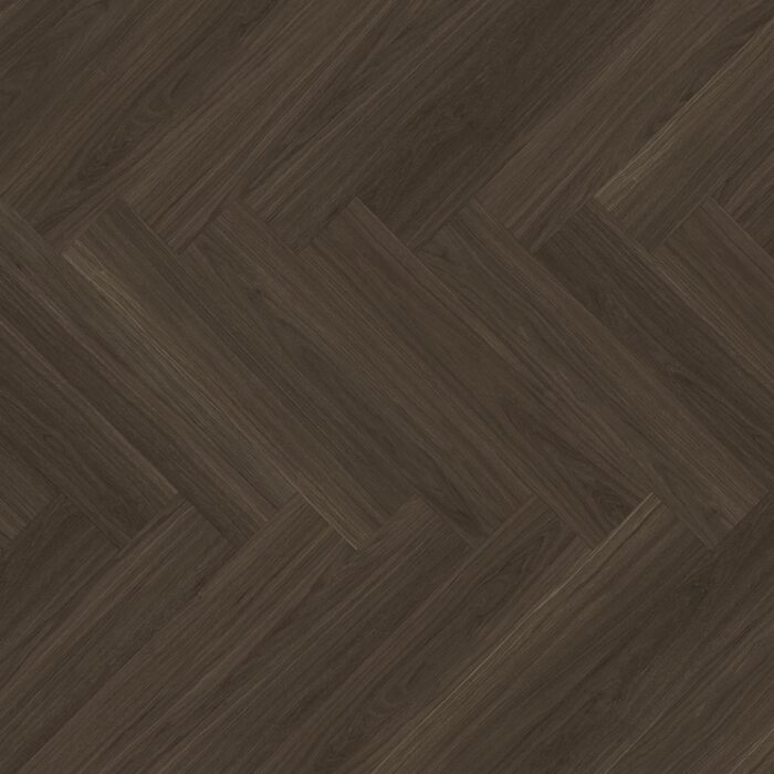 Vinyl Parador Trendtime 3 Herringbone Dub Oxford Dark brown matt finish texture wide plank minibevel, 1748862