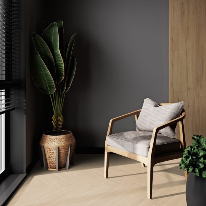 Gerflor Virtuo 55 HB Rigid Acoustic Blomma Beige 1460 6/0,55 mm 33/42 4V Herringbone - rybia kosť - Image 8