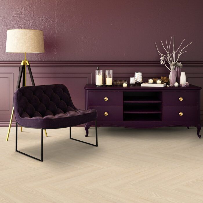Gerflor Virtuo 55 HB Blomma Cream 1463 2,5/0,55 mm 33/42 4V Herringbone - rybia kosť - Image 9