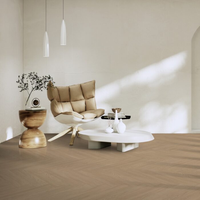 Gerflor Virtuo 55 HB Rigid Acoustic Blomma Natural 1465 6/0,55 mm 33/42 4V Herringbone - rybia kosť - Image 6