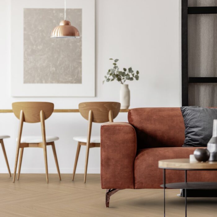 Gerflor Virtuo 55 HB Rigid Acoustic Blomma Natural 1465 6/0,55 mm 33/42 4V Herringbone - rybia kosť - Image 5