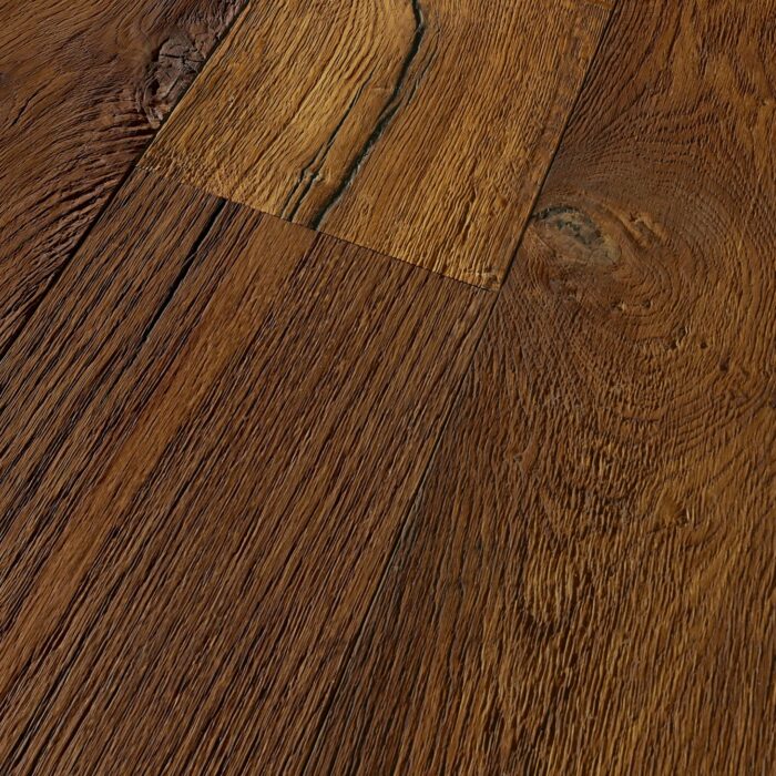 Engineered Wood Flooring Trendtime 8 Classic, Dub smoked geb. olej plus elephant skin široká lamela V-drážka, 1739954 - Image 5