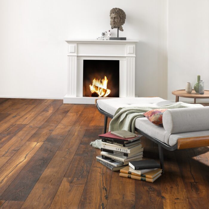 Engineered Wood Flooring Trendtime 8 Classic, Dub smoked geb. olej plus elephant skin široká lamela V-drážka, 1739954 - Image 6