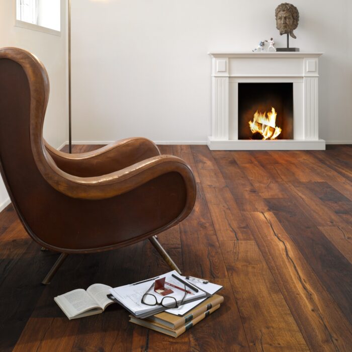 Engineered Wood Flooring Trendtime 8 Classic, Dub smoked geb. olej plus elephant skin široká lamela V-drážka, 1739954 - Image 8