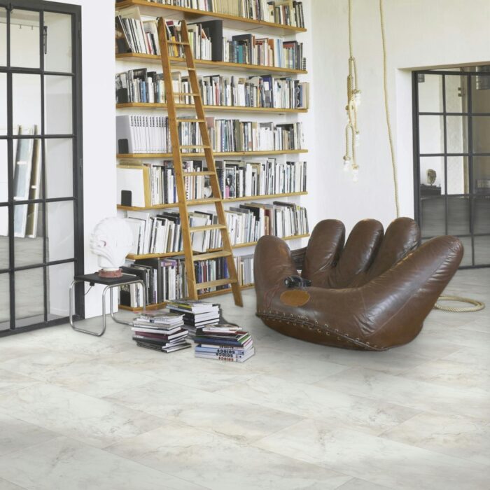 Parador SPC Trendtime 5 Marble Abbey white Mineral texture V-groove 1748847 - Image 3