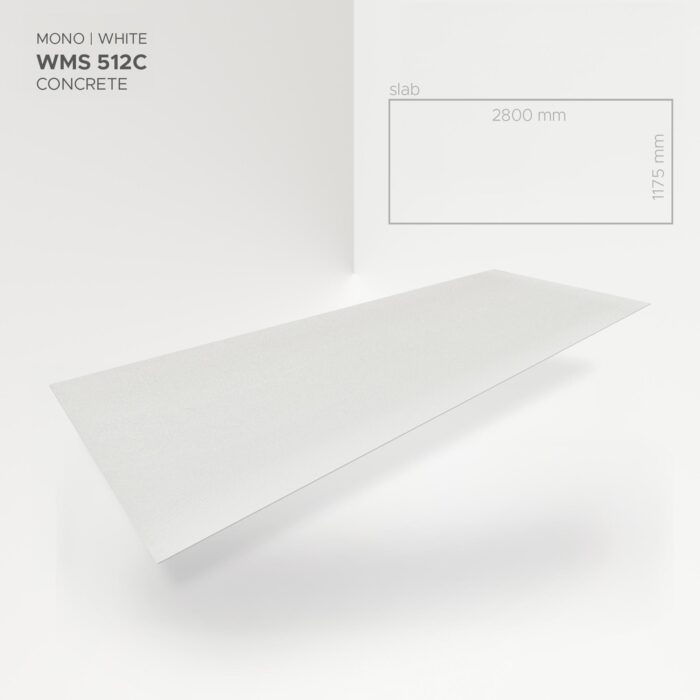 Obkladový panel Modee - Slab Pure structure Mono White WMS 512C 2800x1175x4 mm Concrete