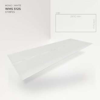 Obkladový panel Modee - Slab Pure structure Mono White WMS 512S 2800x1175x4 mm Stripes