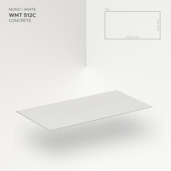 Obkladový panel Modee - Tile Pure structure Mono White WMT 512C 600x1200x4 mm Concrete