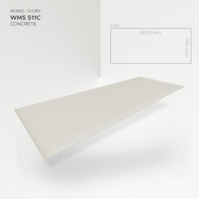 Obkladový panel Modee - Slab Pure structure Mono Ivory WMS 511C 2800x1175x4 mm Concrete