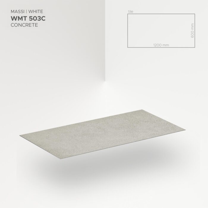 Obkladový panel Modee - Tile Raw concrete Massi White WMT 503C 600x1200x4 mm Concrete