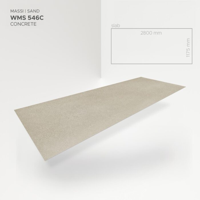 Obkladový panel Modee - Slab Raw concrete Massi Sand WMS 546C 2800x1175x4 mm Concrete