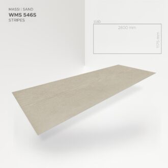 Obkladový panel Modee - Slab Raw concrete Massi Sand WMS 546S 2800x1175x4 mm Stripes