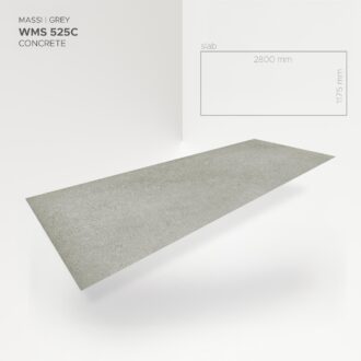 Obkladový panel Modee - Slab Raw concrete Massi Grey WMS 525C 2800x1175x4 mm Concrete