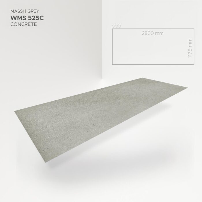 Obkladový panel Modee - Slab Raw concrete Massi Grey WMS 525C 2800x1175x4 mm Concrete