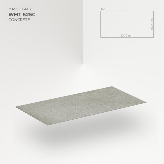 Obkladový panel Modee - Tile Raw concrete Massi Grey WMT 525C 600x1200x4 mm Concrete