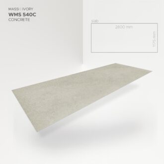 Obkladový panel Modee - Slab Raw concrete Massi Ivory WMS 540C 2800x1175x4 mm Concrete