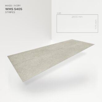 Obkladový panel Modee - Slab Raw concrete Massi Ivory WMS 540S 2800x1175x4 mm Stripes