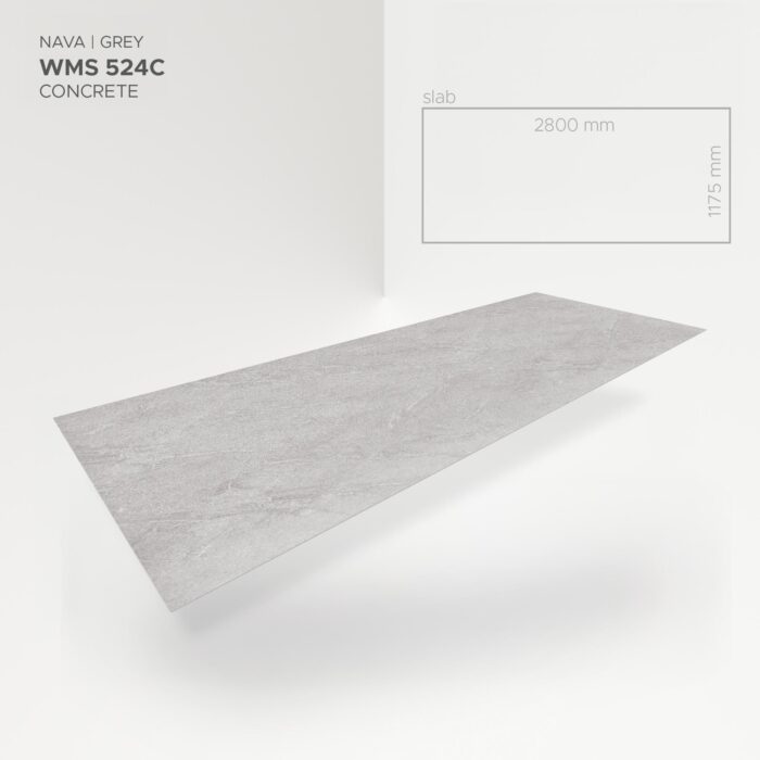 Obkladový panel Modee - Slab Raw concrete Nava Grey WMS 524C 2800x1175x4 mm Concrete