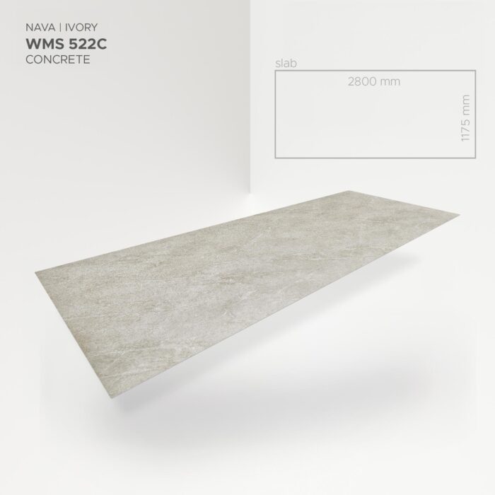 Obkladový panel Modee - Slab Raw concrete Nava Ivory WMS 522C 2800x1175x4 mm Concrete