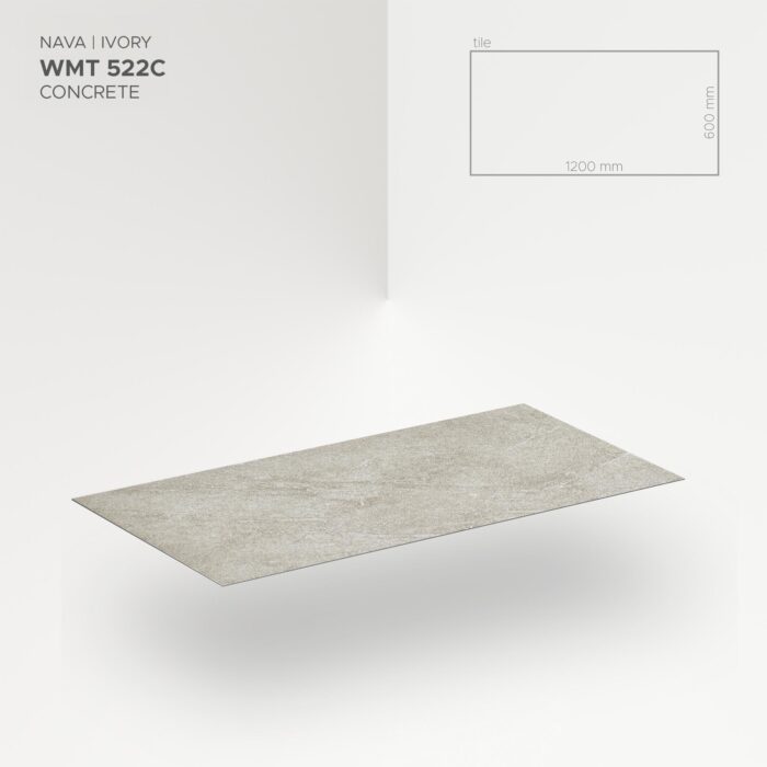 Obkladový panel Modee - Tile Raw concrete Nava Ivory WMT 522C 600x1200x4 mm Concrete