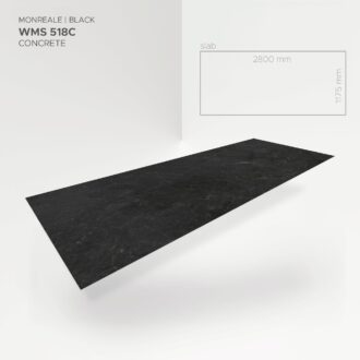 Obkladový panel Modee - Slab Stone essence Monreale Black WMS 518C 2800x1175x4 mm Concrete