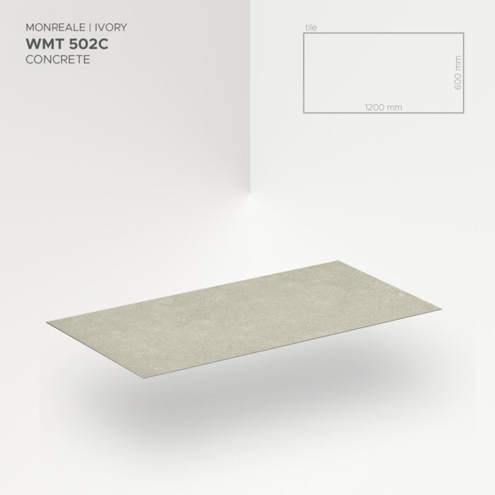 Obkladový panel Modee - Tile Stone essence Monreale Ivory WMT 502C 600x1200x4 mm Concrete