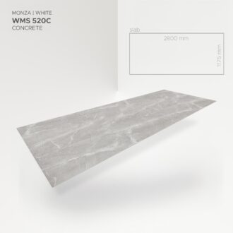 Obkladový panel Modee - Slab Stone essence Monza White WMS 520C 2800x1175x4 mm Concrete