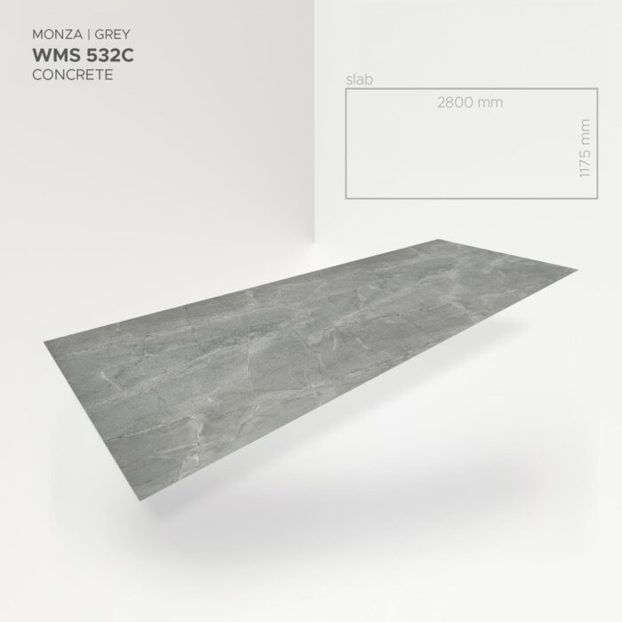Obkladový panel Modee - Slab Stone essence Monza Grey WMS 532C 2800x1175x4 mm Concrete