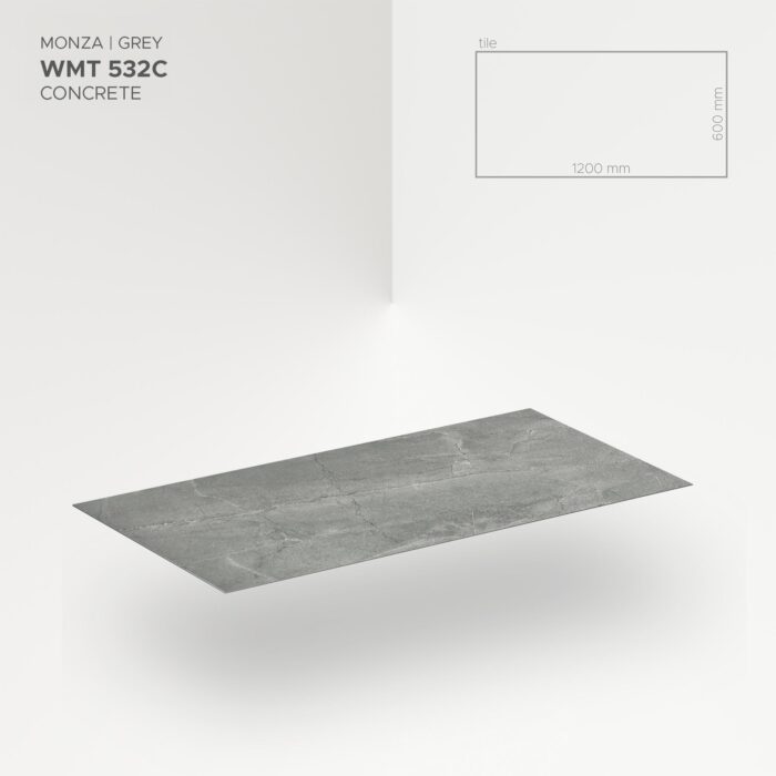Obkladový panel Modee - Tile Stone essence Monza Grey WMT 532C 600x1200x4 mm Concrete