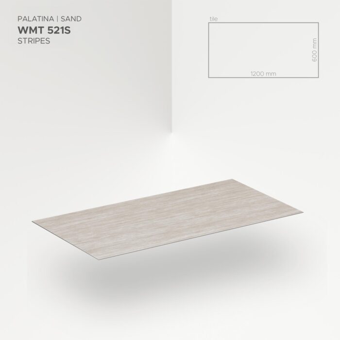 Obkladový panel Modee - Tile Stone essence Palatina Sand WMT 521S 600x1200x4 mm Stripes