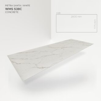 Obkladový panel Modee - Slab Stone essence Pietra Santa White WMS 538C 2800x1175x4 mm Concrete