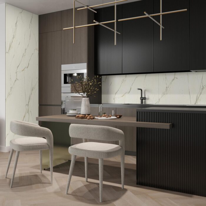 Obkladový panel Modee - Slab Stone essence Pietra Santa White WMS 538C 2800x1175x4 mm Concrete - Image 5